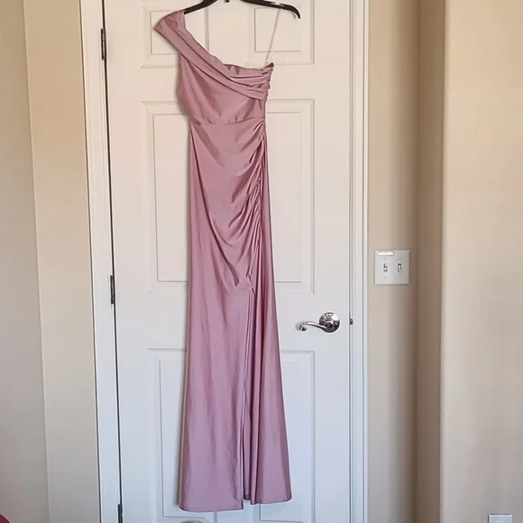 Pink Prom Shoulder Dress - Picture 2 of 4
